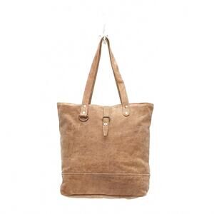 NEW MYRA BAG women's buttoned leather tote bag in brown